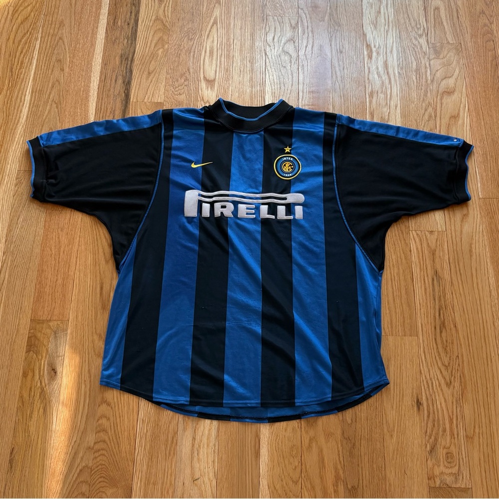 Inter Milan Nike 2000 2001 Internazionale Home Jersey Kit Top Vintage XL - READ